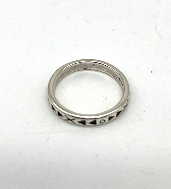 Tribal Silver Pinky Ring