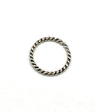 Silver Rope Pinky Ring