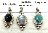 Stone Charm Pendant - 12 colors, different styles