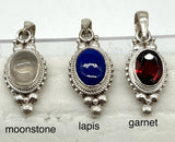 Stone Charm Pendant - 12 colors, different styles