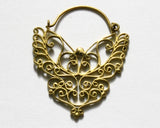 Brass Butterfly Earrings