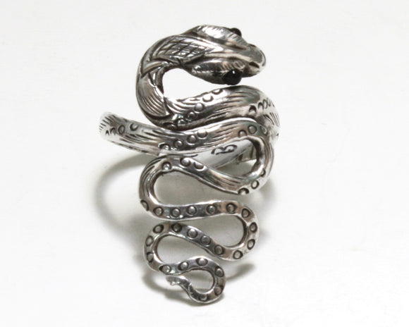 Onyx Snake Ring