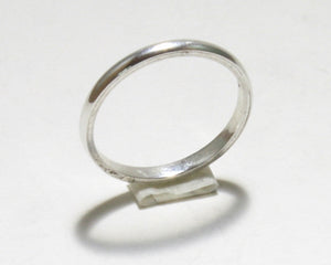 Silver Pinky Ring (Rounded)