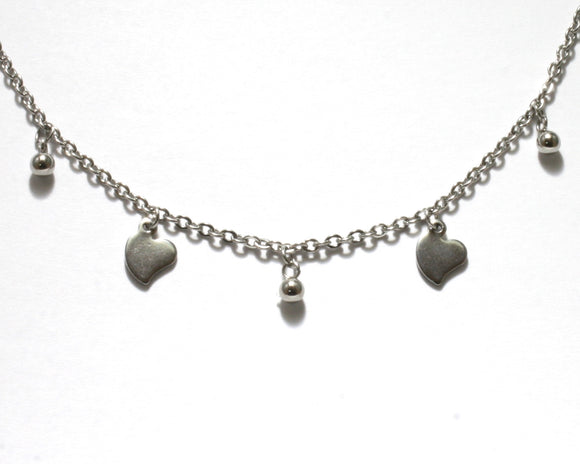 Heart and Ball Anklet
