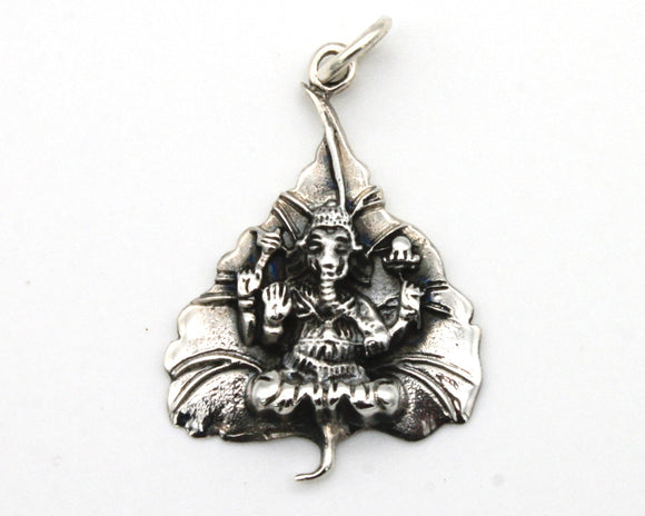Ganesh on Leaf Pendant