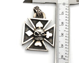 Skull on Iron Cross Pendant