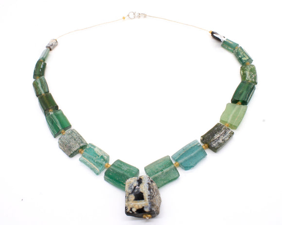 Antique Roman Glass Necklace