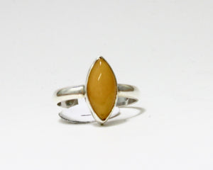 Butterscotch Amber Stone Ring